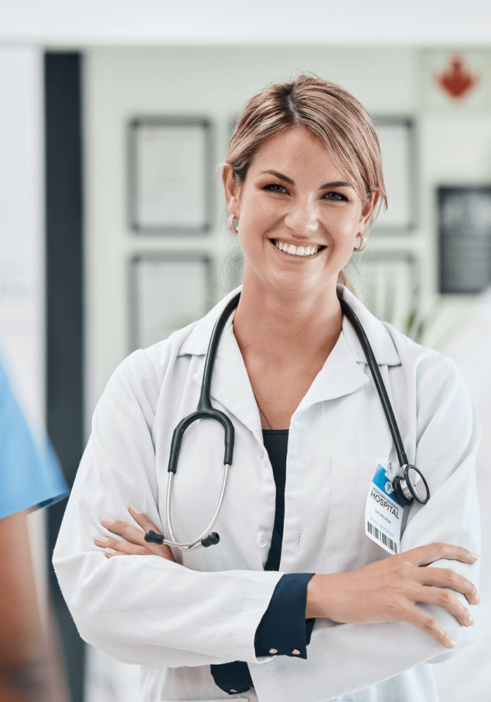 Woman doctor expert in MRI MRA and X-Ray imaging services